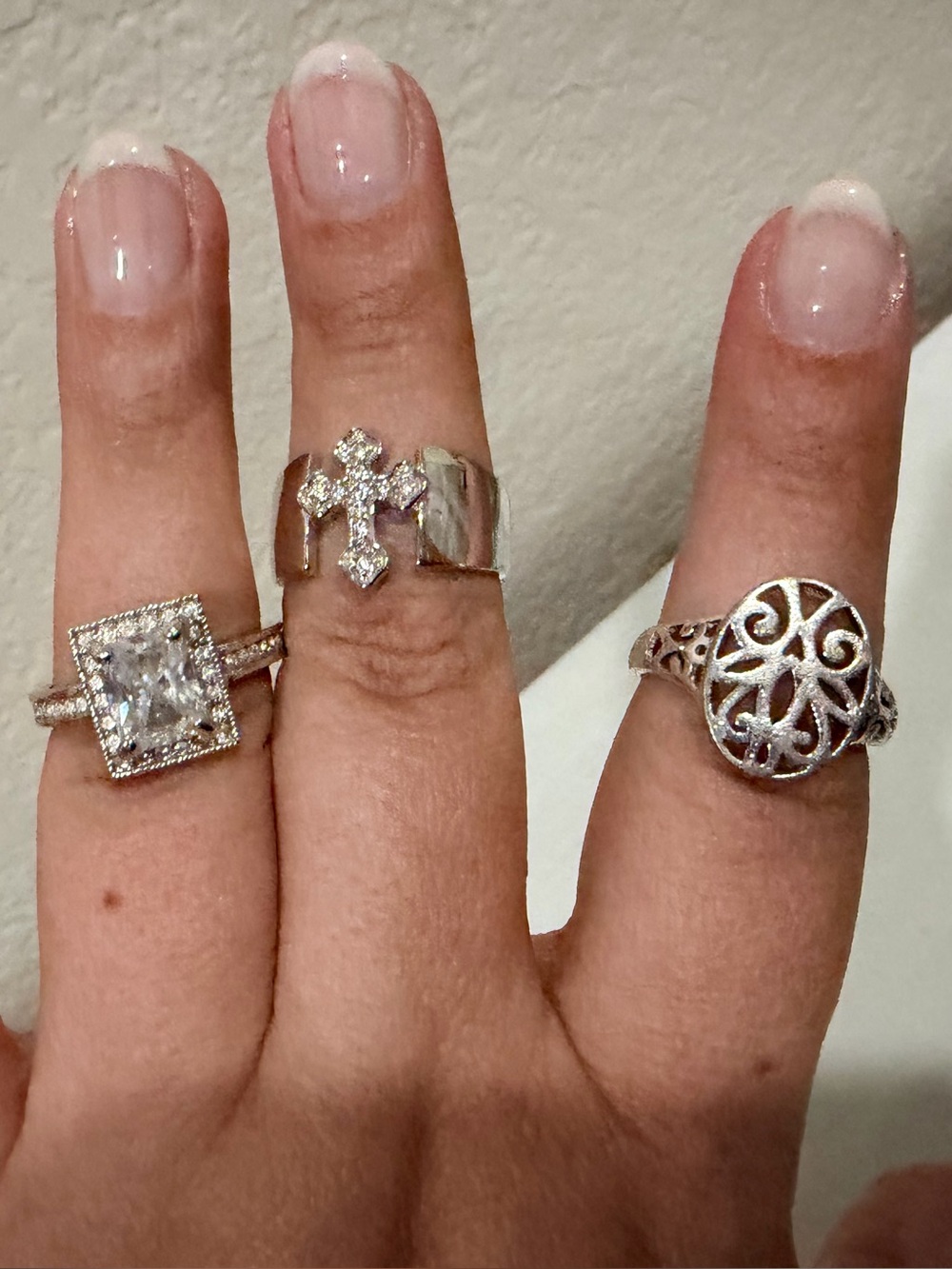 Premier Designs Metal and Filigree Ring Set - women’s size 10